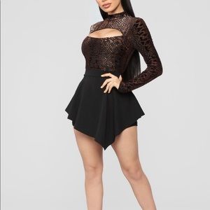 Leopard Print Long Sleeved Romper